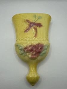 Scopa scopa scopa scopa da parete tascabile ceramica scafo pansies farfalle - Foto 1 di 4