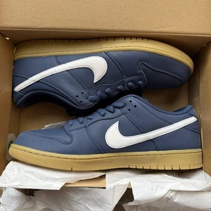 NEW Nike SB Dunk Low Pro Men's Sz US 14 UK 13 Navy Gum FJ1674-400 Leather ISO - Picture 1 of 17