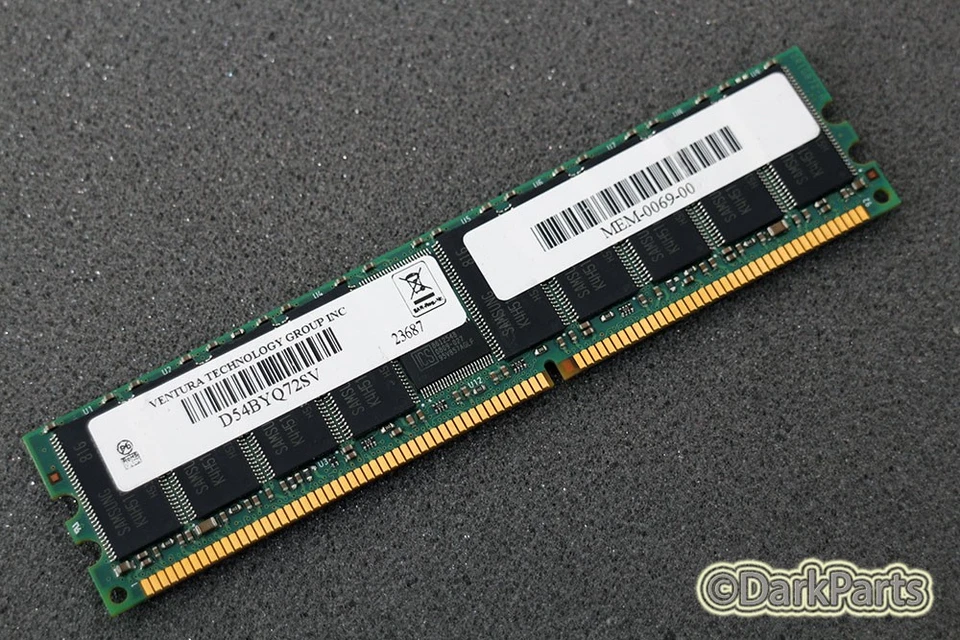 Ventura D54BYQ72SV PC-3200R 1GB ECC Server Memory RAM MEM-0069-00 - Image 1 of 1