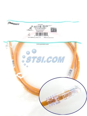 Panduit UTPSP5ORY Cat6 Network Modular Patch Cable/Cord, 5 Ft Orange ~STSI - Image 1 of 4
