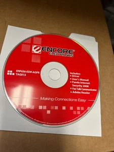Encore Electronics Modem / Fax Driver CD-ROM ENF656-ESW-AGPR TAG013 - Picture 1 of 2
