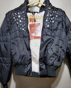 Junior Size 11 Crystal Jacket Black Puffer - Picture 1 of 12