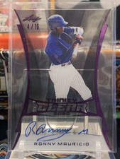 2020 Leaf Trinity Ronny Mauricio Clear Purple Parallel Auto Autograph #/10 HP