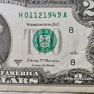 $2 Birthday Note Two Dollar Bill 01121949 Circulated November 2 1949 - Picture 1 of 2