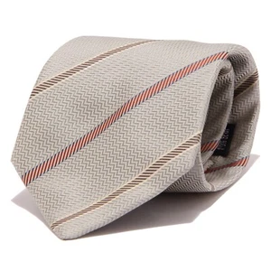 9327J cravatta uomo ROCCOBAROCCO grey/silver silk tie man - Bild 1 von 4