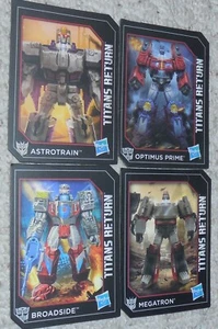 Transformers Titans Return 4 Card Lot Generations ASTROTRAIN OPTIMUS MEGATRON - Picture 1 of 1
