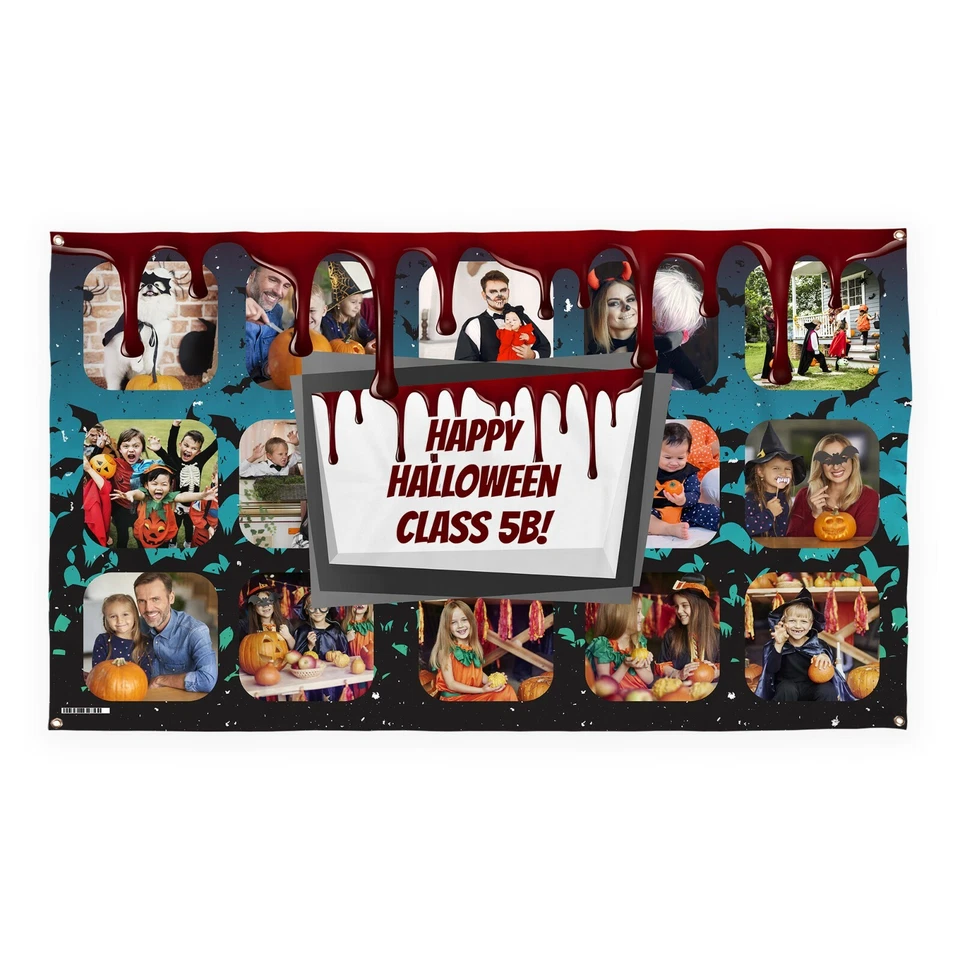 Halloween Decoration - Flying Bats Sunset - 5 x 3 ft Banner - Image 1 of 1