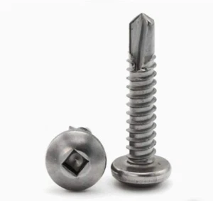 #12 x 1-1/4" Vierkant Linsenkopf TEK selbstbohrende TEK Schrauben 410 Edelstahl je 250 - Bild 1 von 3