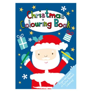 A4 Christmas Colouring Book - Kids Childrens Xmas Colour In Santa Festive Images - Picture 1 of 1