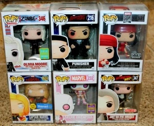 Lot of 6 funko Pop Marvel PUNISHER Elektra Ant-man Wasp Zombie OLIVIA EXCLUSIVE  - Picture 1 of 9