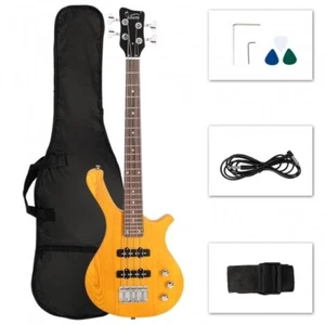 Glarry GW101 36in Kid's Electric Bass Guitar Yellow - Picture 1 of 5