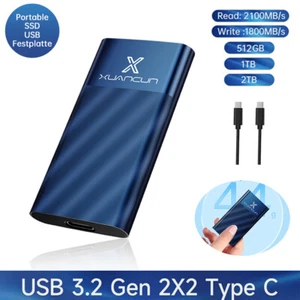 OMESER Tragbar Externe SSD 512GB 1TB 2TB Portable SSD 2100MB/s USB Festplatte - Bild 1 von 11