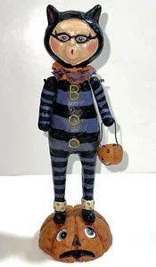 Halloween Katze gestreift Kostüm Boo Trick-or-Treater Jack-O-Lantern Kürbis Figur - Bild 1 von 15