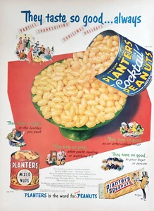 PRINT AD Planters Salted Cocktail Peanuts 1952 10.5x13 They Taste So Good - Picture 1 of 1
