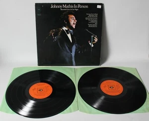 Johnny Mathis In Person - 1972 Double Vinyl LP - CBS 67231 - NM - Picture 1 of 11