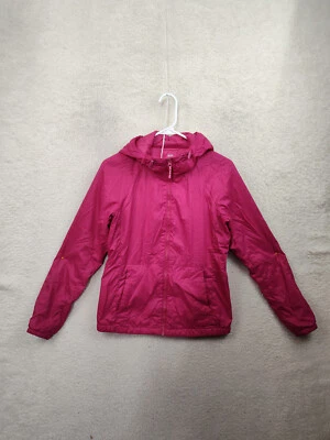 Женская куртка с капюшоном Uniqlo очень маленькая розовая 100% полиэстер на молнии с длинным рукавом - Изображение 1 из 4