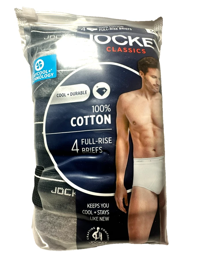 👍Jockey Classics 4 全腰内裤 100% Cottin 低价 — 第 1/4 张图片