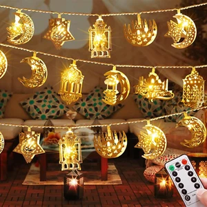 Vintage Ramadan Decorations for Home, Battery Operated Ramadan Lights, 20 LED EI - Picture 1 of 12