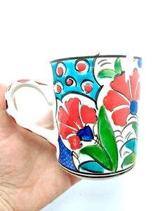 Tazza da caffè in ceramica tradizionale turca a motivi cini autentica - Foto 1 di 11