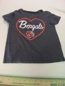 Cincinnati Bengals Shirt Toddler Girls 3T Short Sleeve Logo NFL Team Apparel - Picture 1 of 7