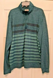 Grand Slam Golf Mens 1/4 Zip Pullover Long Sleeve Shirt Top - Sz Medium - Green - Picture 1 of 8
