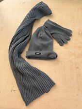 New UGG Australia Luxury Knit Mix Scarf, Hat & Gloves Set - Charcoal Grey