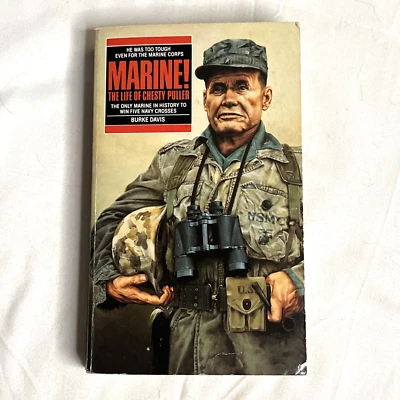 Marine! Paperback Life Of Chesty Puller By Burke Davis USMC Korea 1988 - Image 1 of 4