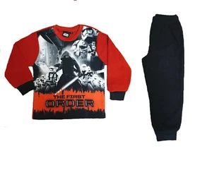 Boys Disney Star Wars Fleece Pyjamas The First Order Nightwear Pjs Age 2-8 Years - Picture 1 of 3