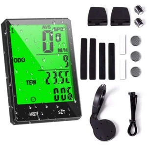 Waterproof Digital LCD Cycle Computer Bicycle Bike Odometer Speedometer Cycling - Picture 1 of 8
