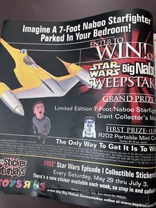 SEHR SELTEN 1999 Star Wars Episode 1 Toys R Us Farbkatalog Anzeige Naboo Starfighter - Bild 1 von 17