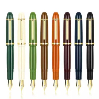 Nuevos Colores Jinhao X159 Pluma Estilográfica Acrílico Gran Tamaño Pluma EF/F Dorado/Plateado Pluma Foto 1 de 4