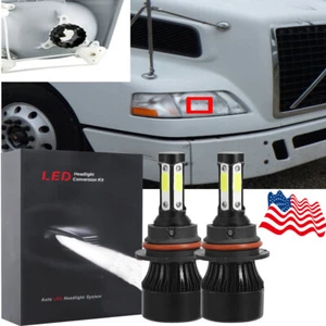 4-Side Bright LED Headlight Bulbs Kit Conversion Lamps for VOLVO VN / VNL / VNM - Picture 1 of 12