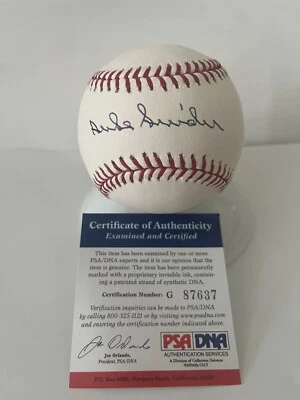 Duke Snider Autographed Signed Baseball Dodgers PSA/DNA - Image 1 of 4
