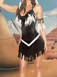 Dreamgirl Medium Tribal Princess Halloween Costume Fringe Dress & Armband - Picture 1 of 9