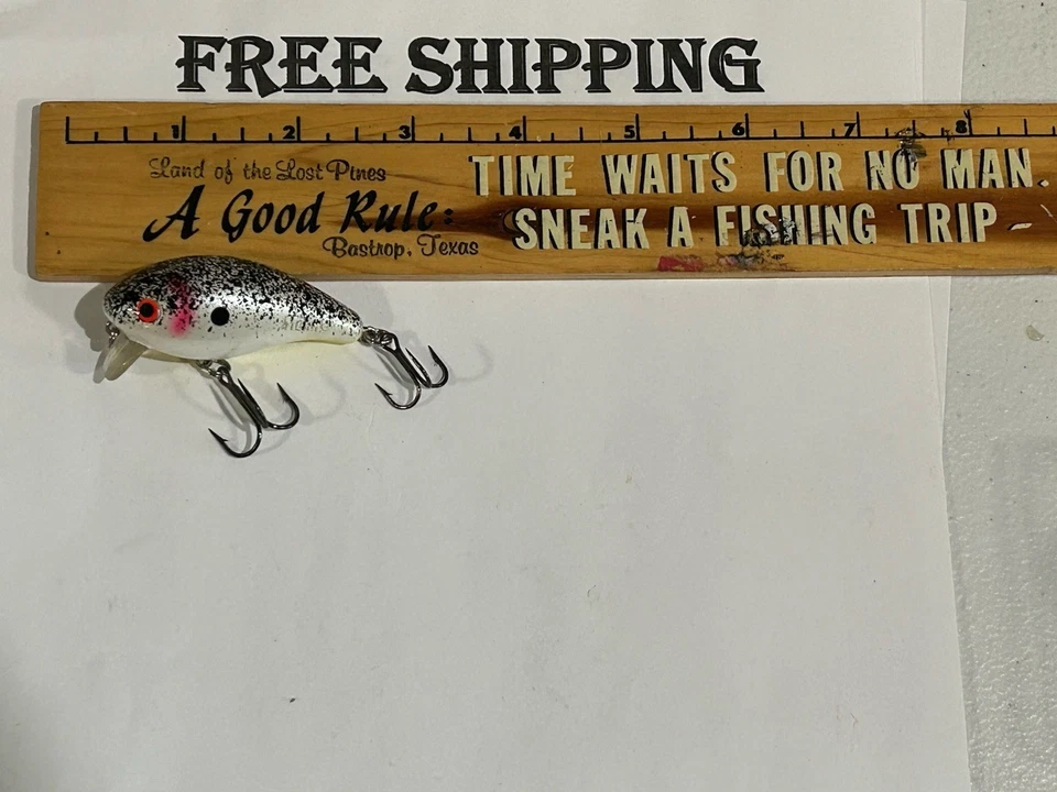 Mann's Vintage Baby 1-Minus Lure Single Stamped: Pearl Shad Splatter-Back - Image 1 of 4
