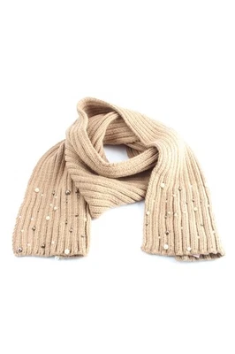 MADELEINE Bufanda de punto Mujeres Bufanda marrón claro look casual - Imagen 1 de 4