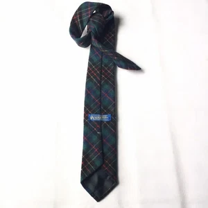 Pendleton Tartan Plaid 100% Virgin Wool Slim VTG Neck Tie Multicolor Men - Picture 1 of 4