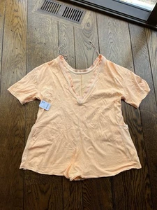 Free People FP Movement Women's Hot Shot Tee Romper Morning Sun Size XS NWT - Picture 1 of 7