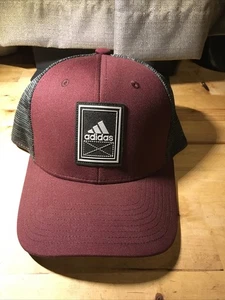 Adidas Patch Snapback Hat Multicolor One Size Embroidered Colorblock Dark Red/pu - Picture 1 of 12