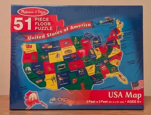 Melissa & Doug United States of America 51 Piece Floor Puzzle - Picture 1 of 6