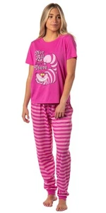 Juego de pijama para dormir Alicia en el País de las Maravillas Cheshire Cat Jogger de Disney para mujer (L) - Imagen 1 de 5