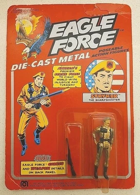STRYKER The Sharp Shooter 1981  Eagle Force Die Cast Metal Figure NEW On Card - Image 1 of 2