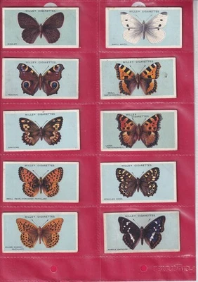 WILLS - BRITISH BUTTERFLIES - 1927 - 10 CARDS - HIGH NUMBERS - Image 1 of 2