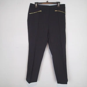 Escada Dress Pants Womens sz 44 black zip front pocktes stretchy - Picture 1 of 19
