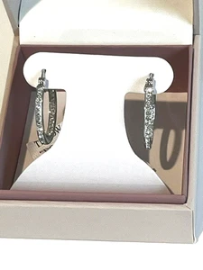 Crystal Hoop Earrings Chrystina Inside Out Crystal Earrings - Picture 1 of 15