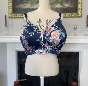 Catherine's Intimate Navy Blue Floral Bra Size 54DD - Picture 1 of 7