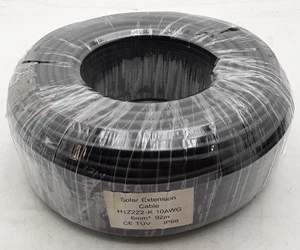 TUV SUD | Solar Extension Cable Model: H1Z2Z2-K | 10AWG 6mm2 | 92M-BLK - Picture 1 of 3