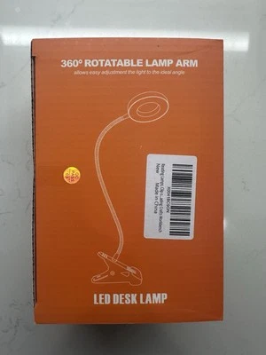 Portable Desk Lamp, LED Reading Lamp, Clip on Light for Home & Office - Image 1 of 4