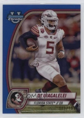 2024 Bowman U Chrome Blue Refractor 110/199 DJ Uiagalelei #48 - Image 1 of 3