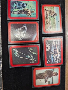 6 Red Edge Stickers 1977 Topps Star Wars Sticker #17, 18, 19, 20, 21, 22  Cards - Picture 1 of 7